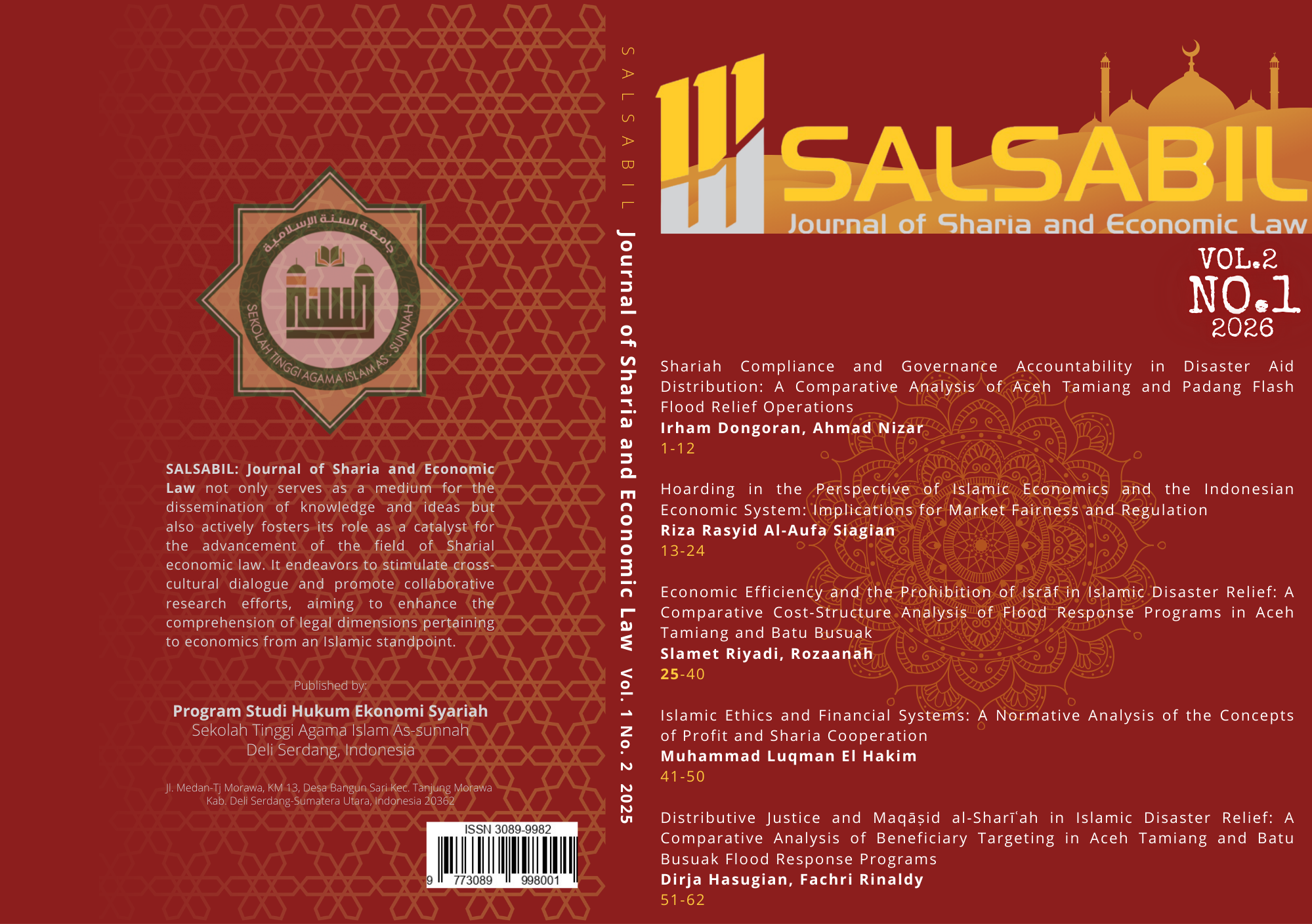 					View Vol. 2 No. 1 (2026): SALSABIL : Journal of Sharia and Economic Law
				